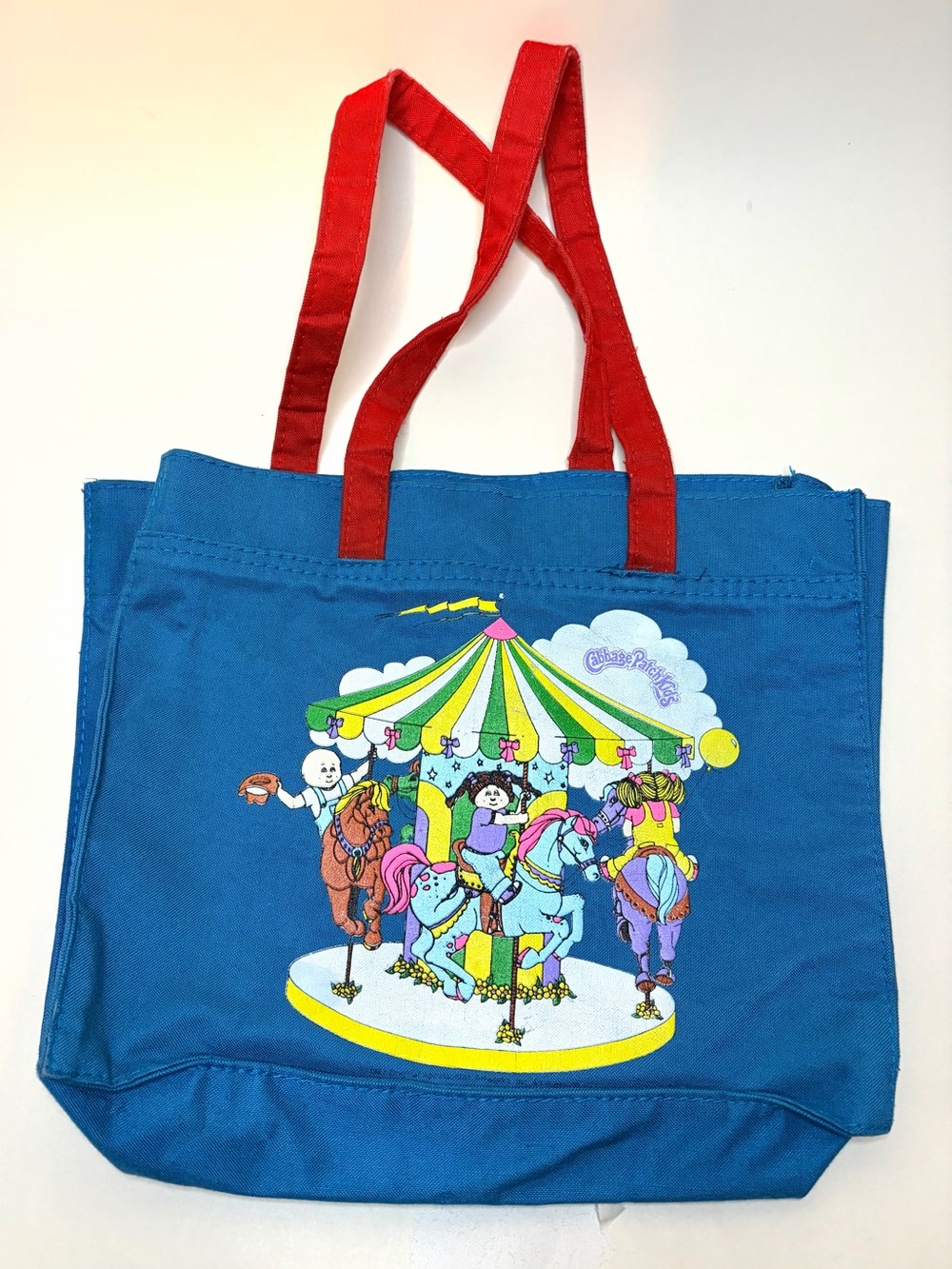 Vintage 1983 Cabbage Patch Kids "Carousel" Mini Tote Bag